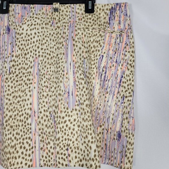 DKNY Women's Animal Prink Golf Skort With Front Zip Pockets Size 18 - Picture 7 of 13